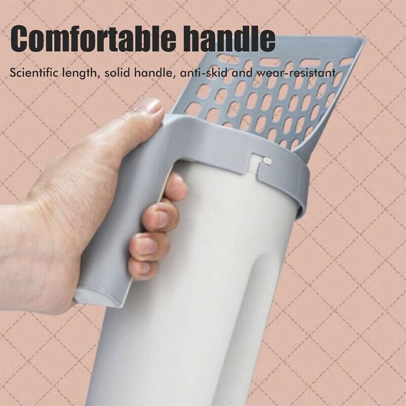 Cat Litter Scoop Integrated Detachable Shovel Holder Poop Pet Sifter Cleaning - 2 Roll Garbage Bags V528-CATLITTERSHOVEL-BAG-2PCS-90662