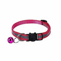 Reflective Cat Collar with Breakaway Buckle and Bell Adjustable for Small Pet Use - Rose Red V528-CATNECKBELLCOLOUR-ROSERED75492