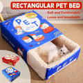 Rectangular Cookie Box Pet Bed for Cats Dogs Cat Bed Kitten Puppy Soft Pet House - Red M V528-CATNEST-552892