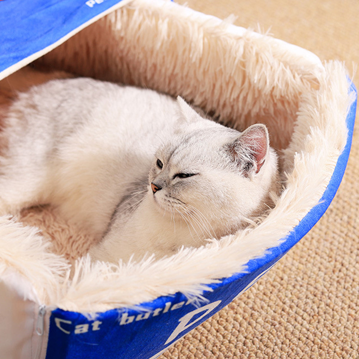 Rectangular Cookie Box Pet Bed for Cats Dogs Cat Bed Kitten Puppy Soft Pet House - Red M V528-CATNEST-552892