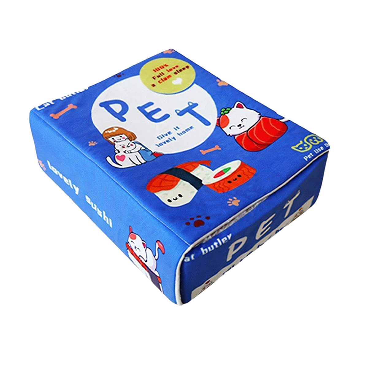 Rectangular Cookie Box Pet Bed for Cats Dogs Cat Bed Kitten Puppy Soft Pet House - Red M V528-CATNEST-552892