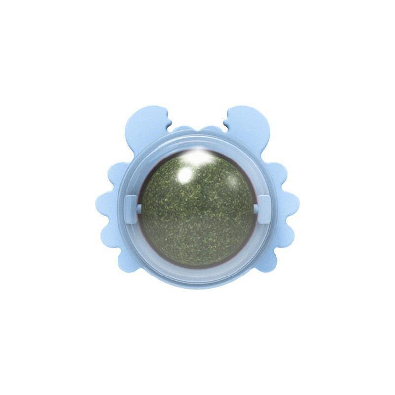 2PCS Rotatable Catnip Mint Ball Cat Treat Toys Licking Snack Cat Molar - Green V528-CATNIP-GREEN-2PCS-78040