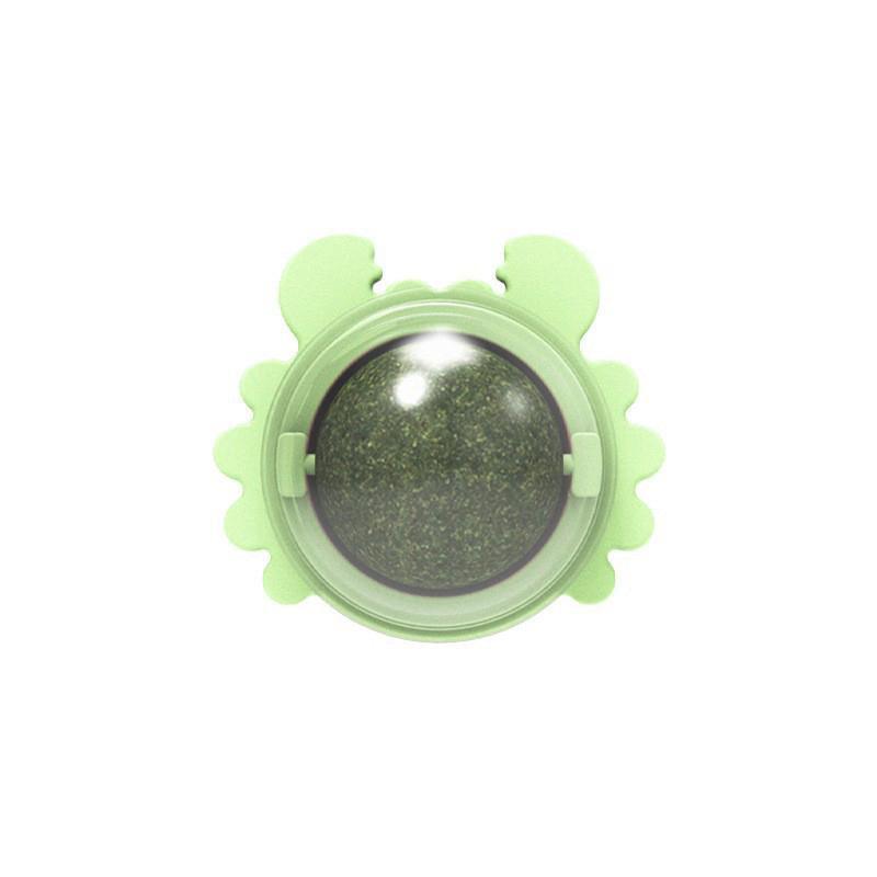 2PCS Rotatable Catnip Mint Ball Cat Treat Toys Licking Snack Cat Molar - Green V528-CATNIP-GREEN-2PCS-78040