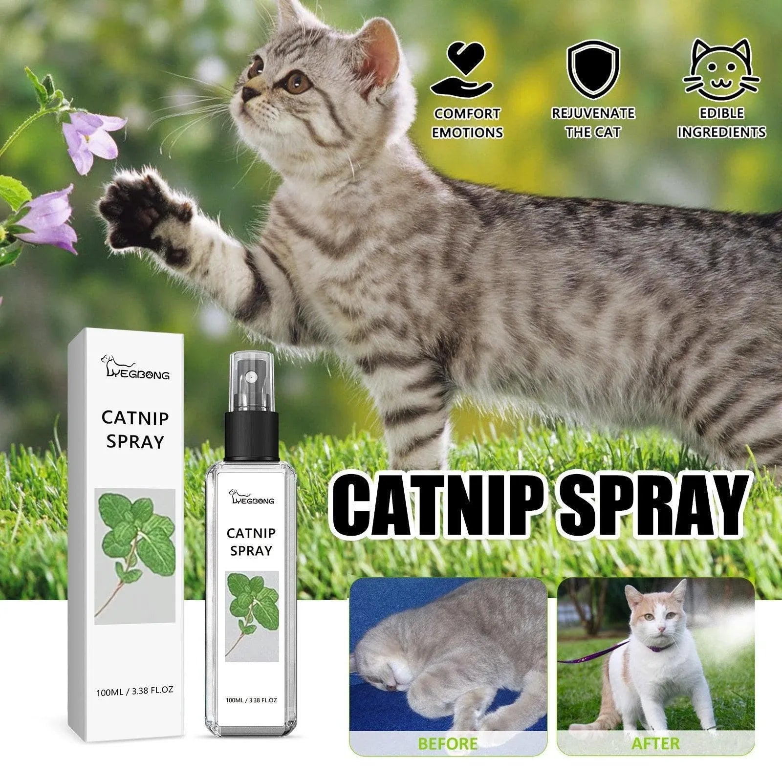 Catnip Spray Relieves Cat Anxiety Boosts Vitality Pet Health Care Natural Spray V528-CATNIP-SPRAY-728884