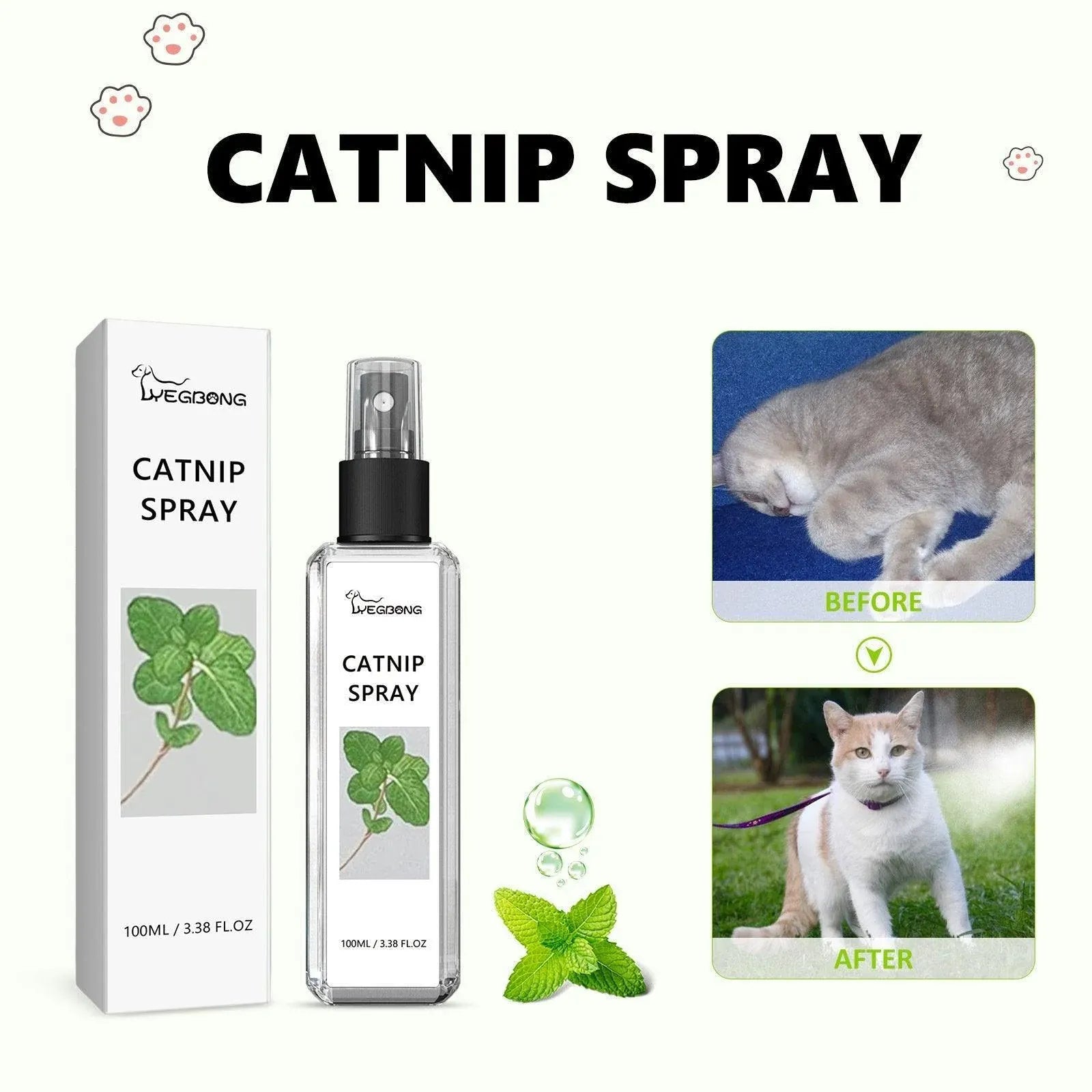 Catnip Spray Relieves Cat Anxiety Boosts Vitality Pet Health Care Natural Spray V528-CATNIP-SPRAY-728884