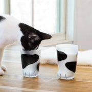 Pair 3 Cat Paw Frosted Calico Cups Glass Milk Cute Gift Tumbler Claw Foot Cute V528-CATPAWCUPS-3PCS-427276