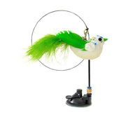 Cat Play Toy Simulation Birds Teaser Wand Interactive Stick with Suction Cup - 1