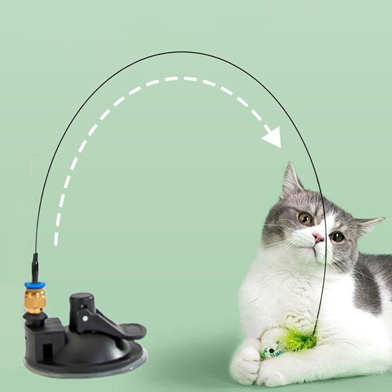Cat Play Toy Simulation Birds Teaser Wand Interactive Stick with Suction Cup - 2 V528-CATPLAYTOY-2-466771