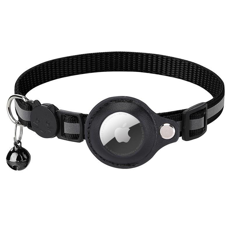 Reflective Pet Collar with Holder for AirTag Tracker - Anti-Lost Cat Dog Tag - Red V528-CATPOSITIONINGCOLLAR-RED-183643