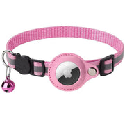 Reflective Pet Collar with Holder for AirTag Tracker - Anti-Lost Cat Dog Tag - Red V528-CATPOSITIONINGCOLLAR-RED-183643