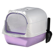 Enclosed Cat Litter Box Lid Scoop Splash Proof Lift Top Removable Toilet Tray - Black V528-CATR-BLACK-860600