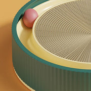 Cat Scratcher Lounge Bed Toy 40cm Round Foldable Cardboard Pad with Ball Track - Replacement Pad V528-CATREPLACEMENTPAD-70963