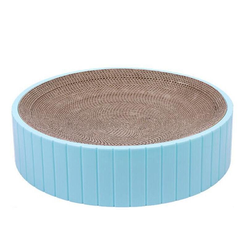 2In1 Cat Scratching Board Round Cat Scratcher Pad Lounge Bed Bowl Pet Sofa House - Blue V528-CATSCRATCHINGBOARD-BLUE-22945