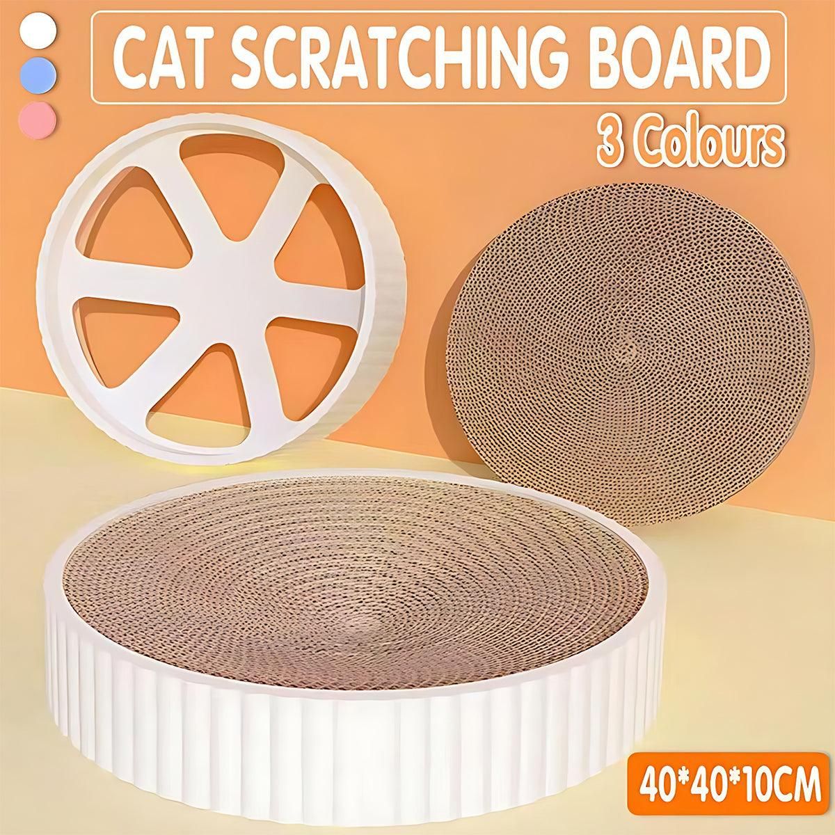 2In1 Cat Scratching Board Round Cat Scratcher Pad Lounge Bed Bowl Pet Sofa House - Blue V528-CATSCRATCHINGBOARD-BLUE-22945