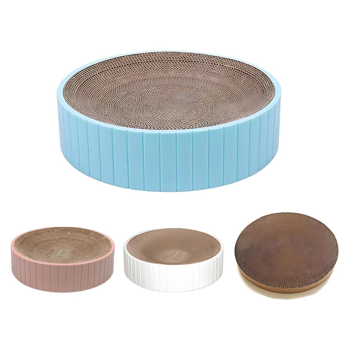 2In1 Cat Scratching Board Round Cat Scratcher Pad Lounge Bed Bowl Pet Sofa House - Pink V528-CATSCRATCHINGBOARD-PINK-43839