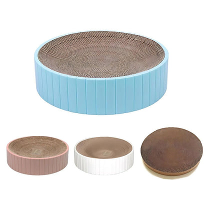 2In1 Cat Scratching Board Round Cat Scratcher Pad Lounge Bed Bowl Pet Sofa House - Pink V528-CATSCRATCHINGBOARD-PINK-43839