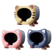 Semi Closed Cat Nest Soft Cozy Pet Bed for Cats Small Animals Indoor Sleeping - Blue V528-CATTERY-BLUE-481847