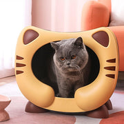 Semi Closed Cat Nest Soft Cozy Pet Bed for Cats Small Animals Indoor Sleeping - Blue V528-CATTERY-BLUE-481847