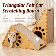 Triangle Cat Scratch Board Felt Claw Pad Vertical Nest Durable All Season Use V528-CATTERY-CTS-996456