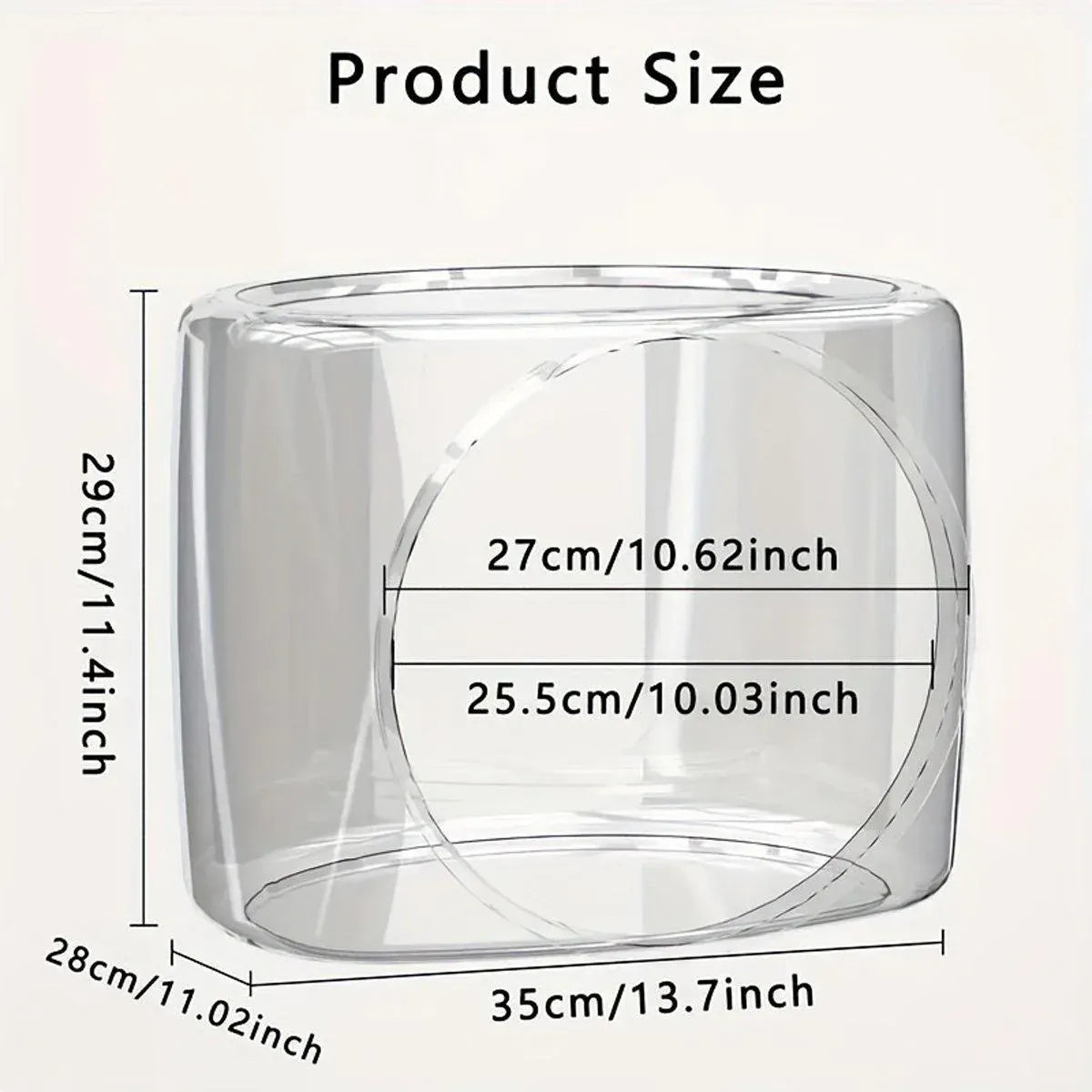 Transparent Capsule Cat Litter Box Semi Enclosed Cat House for Indoor Use V528-CATTERY-LUCENCY-302693