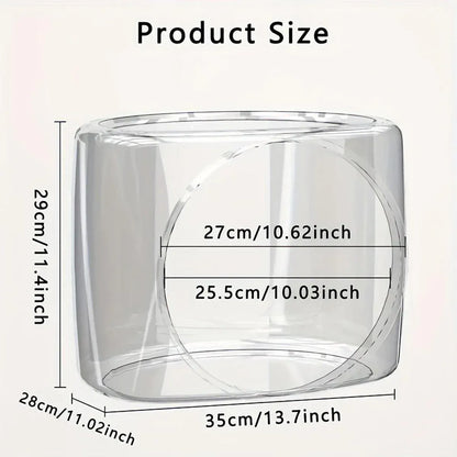 Transparent Capsule Cat Litter Box Semi Enclosed Cat House for Indoor Use V528-CATTERY-LUCENCY-302693