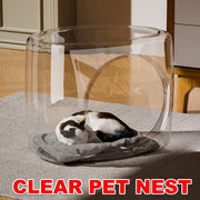 Transparent Capsule Cat Litter Box Semi Enclosed Cat House for Indoor Use V528-CATTERY-LUCENCY-302693