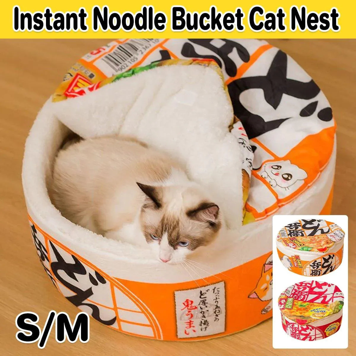 Insulated Winter Pet House Warm Bubble Bucket Dog Kennel Cat Shelter Indoor - Orange-M V528-CATTERY-ORANGE-M-536451