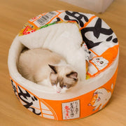 Insulated Winter Pet House Warm Bubble Bucket Dog Kennel Cat Shelter Indoor - Orange-M V528-CATTERY-ORANGE-M-536451