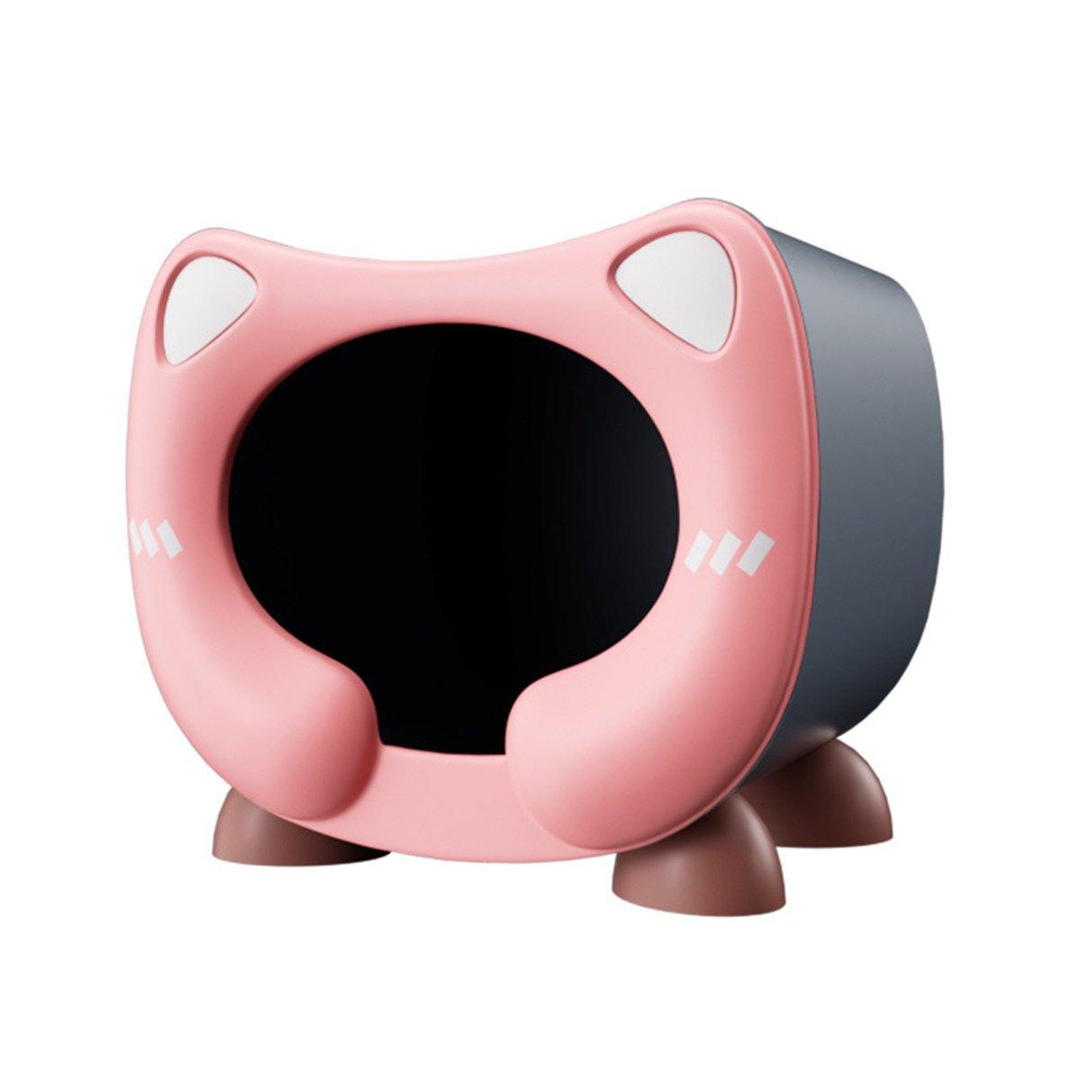 Semi Closed Cat Nest Soft Cozy Pet Bed for Cats Small Animals Indoor Sleeping - Pink V528-CATTERY-PINK-494197