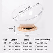 Four Seasons Acrylic Space Capsule Cat Bed Semi-closed Cool Nest Turntable Toy - L V528-CATTERY-ROUND-L-805872