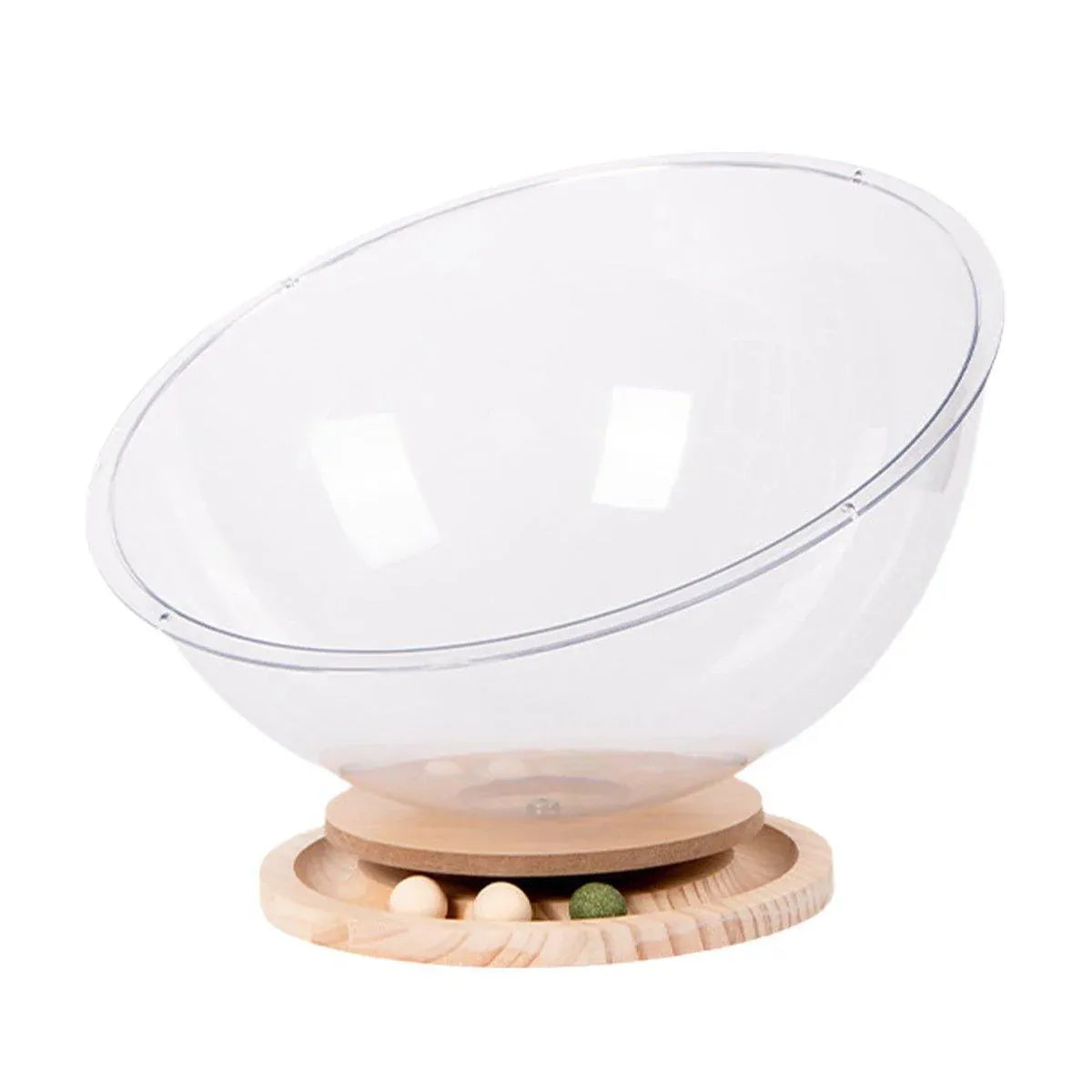 Four Seasons Acrylic Space Capsule Cat Bed Semi-closed Cool Nest Turntable Toy - XL V528-CATTERY-ROUND-XL-361607