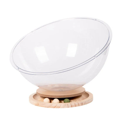 Four Seasons Acrylic Space Capsule Cat Bed Semi-closed Cool Nest Turntable Toy - XL V528-CATTERY-ROUND-XL-361607