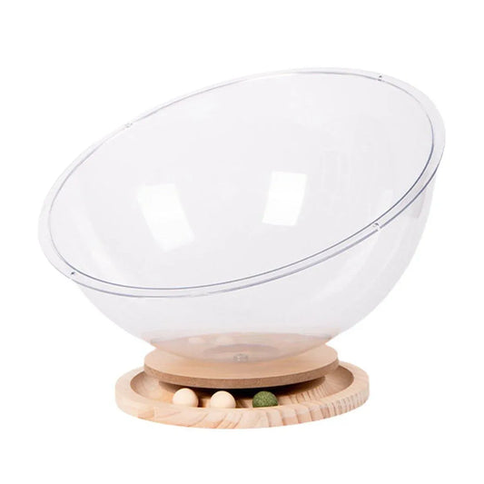 Four Seasons Acrylic Space Capsule Cat Bed Semi-closed Cool Nest Turntable Toy - XL V528-CATTERY-ROUND-XL-361607