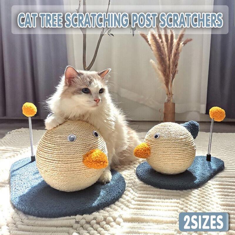 Cat Scratching Post Toy with Ball Claw Grinding Rope Tree for Indoor Play - Large V528-CATTOP-DUCK-LARGE-15353