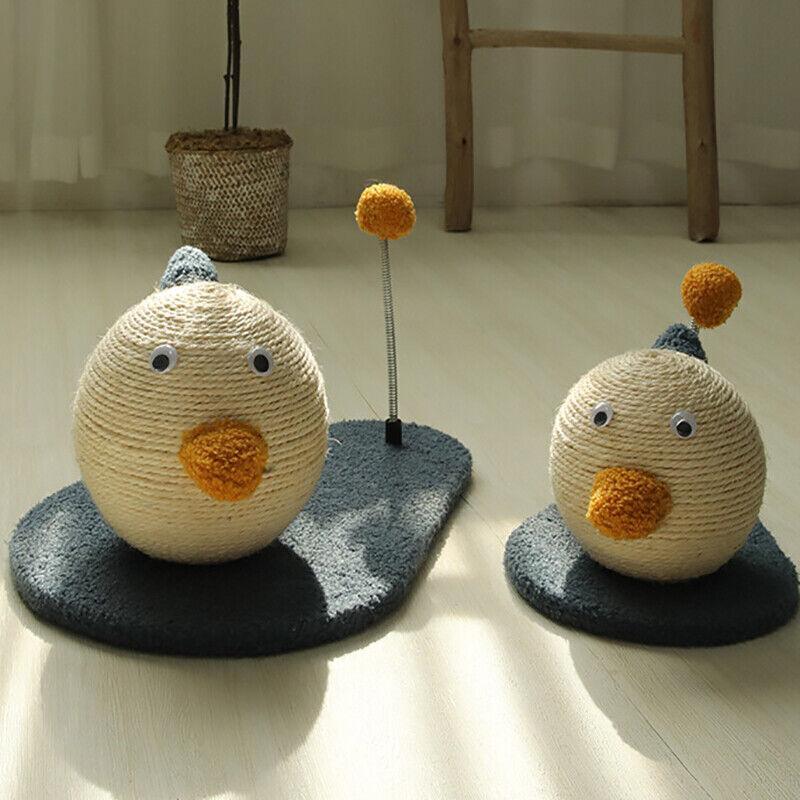 Cat Scratching Post Toy with Ball Claw Grinding Rope Tree for Indoor Play - Large V528-CATTOP-DUCK-LARGE-15353