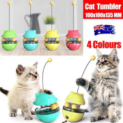 Cat Treat Dispenser Toy Ball Kitten Selfplay Interactive Tumbler Multifunction - Green V528-CATTOP-GREEN-52236