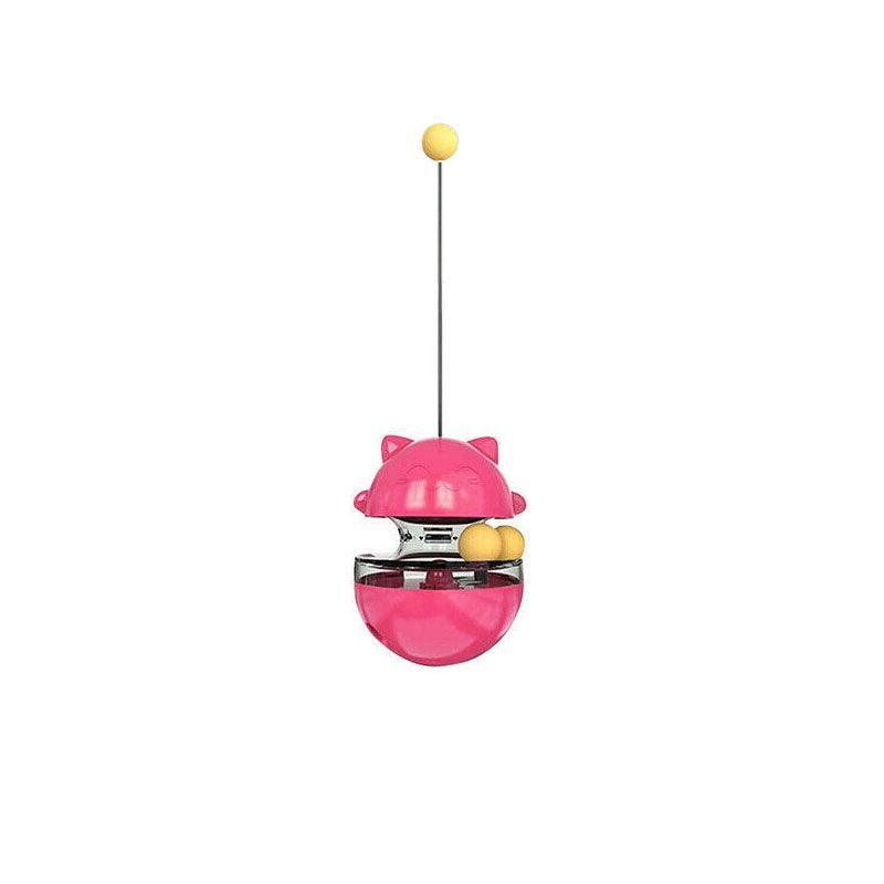 Cat Treat Dispenser Toy Ball Kitten Selfplay Interactive Tumbler Multifunction - Green V528-CATTOP-GREEN-52236