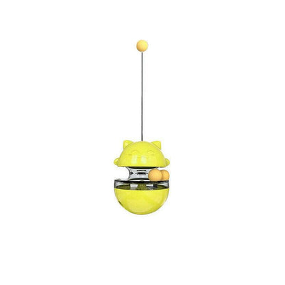 Cat Treat Dispenser Toy Ball Kitten Selfplay Interactive Tumbler Multifunction - Green V528-CATTOP-GREEN-52236