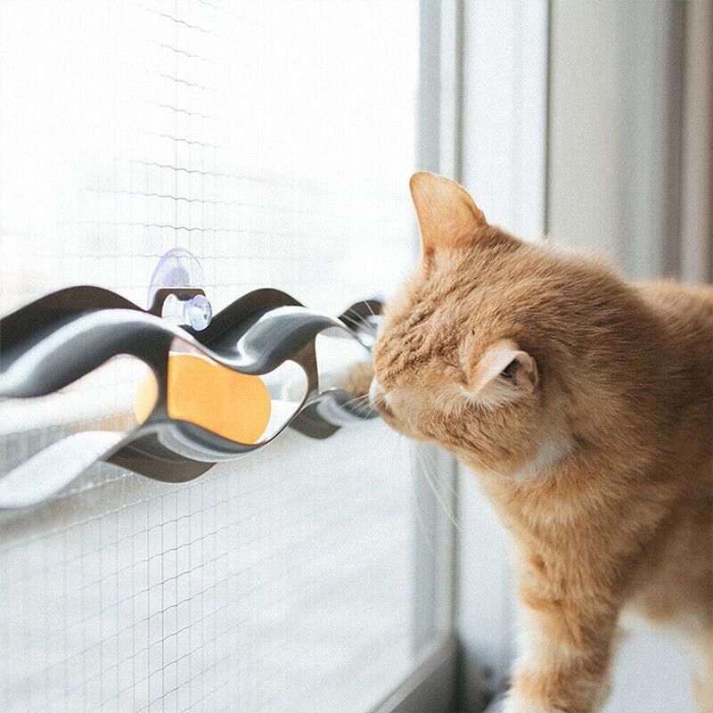 Interactive Cat Track Ball Toy with Window Suction Cup for Indoor Play and Exercise V528-CATTOY-49164