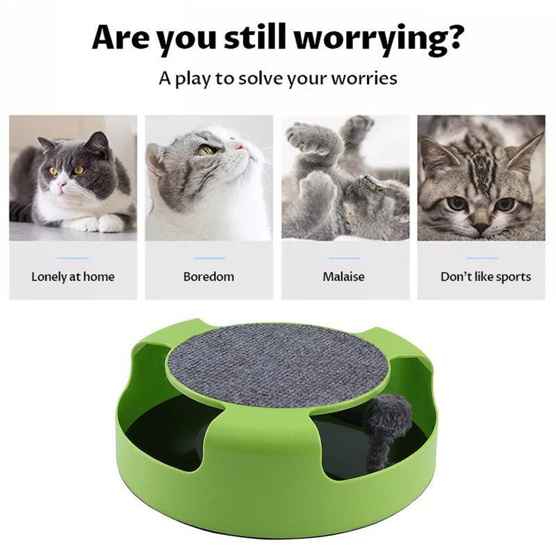 Motion Kitten Cat Toy Catch The Mouse Chase Interactive Cat Training Scratchpad - Red V528-CATTOY-RED-964533