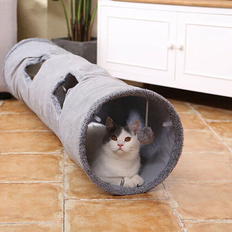 Cat Tunnel Pet Toys Play Hide Tube With Ball For Large Cat Dogs Rabbit - S- 67x30CM V528-CATTUNNEL-S-67L30HCM-90714