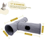 Cat Tunnel Pet Toys Play Hide Tube With Ball For Large Cat Dogs Rabbit - S- 67x30CM V528-CATTUNNEL-S-67L30HCM-90714