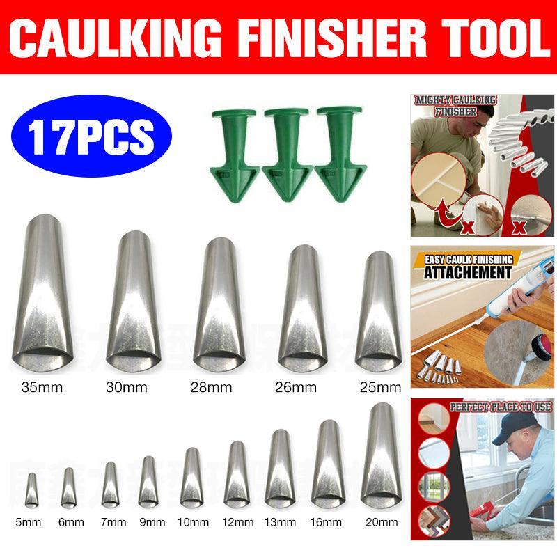 17PCS Stainless Steel Perfect Caulking Nozzle Applicator Sealant Finishing Tool V528-CAULKINGNOZZLE-733871