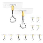 12 PCS Heavy Duty Self Adhesive Hooks Stainless Steel Ceiling Hooks for Home - Closed V528-CEILING-HOOK-12PCS-CLOSED-153652