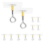 12 PCS Heavy Duty Self Adhesive Hooks Stainless Steel Ceiling Hooks for Home - Closed V528-CEILING-HOOK-12PCS-CLOSED-153652