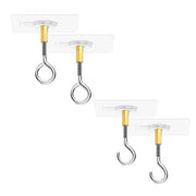 12 PCS Heavy Duty Self Adhesive Hooks Stainless Steel Ceiling Hooks for Home - Closed V528-CEILING-HOOK-12PCS-CLOSED-153652