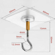 12 PCS Heavy Duty Self Adhesive Hooks Stainless Steel Ceiling Hooks for Home - Closed V528-CEILING-HOOK-12PCS-CLOSED-153652