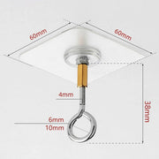 12 PCS Heavy Duty Self Adhesive Hooks Stainless Steel Ceiling Hooks for Home - Closed V528-CEILING-HOOK-12PCS-CLOSED-153652