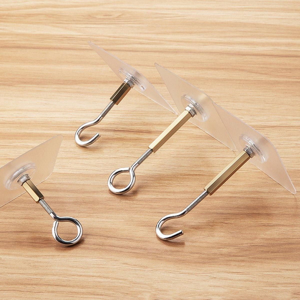 12 PCS Heavy Duty Self Adhesive Hooks Stainless Steel Ceiling Hooks for Home - Closed V528-CEILING-HOOK-12PCS-CLOSED-153652