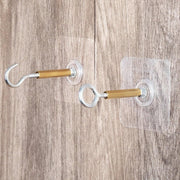 12 PCS Heavy Duty Self Adhesive Hooks Stainless Steel Ceiling Hooks for Home - Closed V528-CEILING-HOOK-12PCS-CLOSED-153652